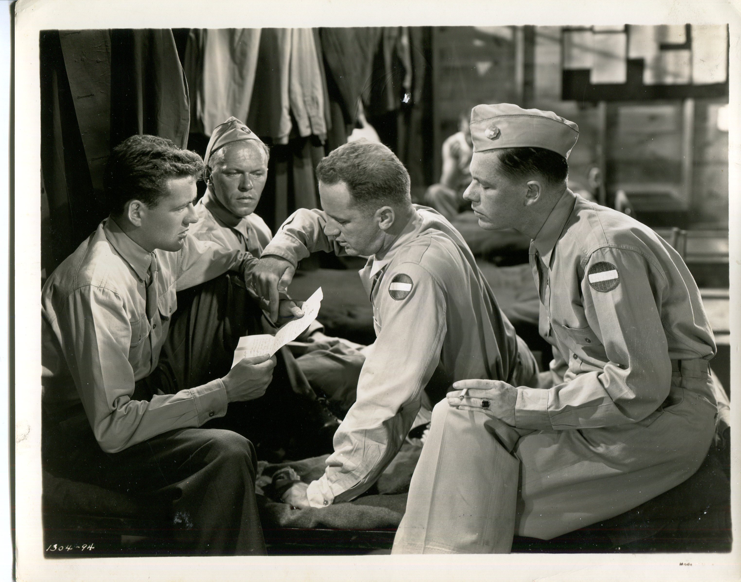 George Offerman Jr., William 'Bill' Phillips, Robert Walker, and Keenan Wynn in See Here, Private Hargrove (1944)