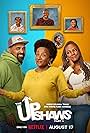 Kim Fields, Mike Epps, Wanda Sykes, Journey Christine, Diamond Lyons, Jermelle Simon, and Khali Spraggins in La familia Upshaw (2021)