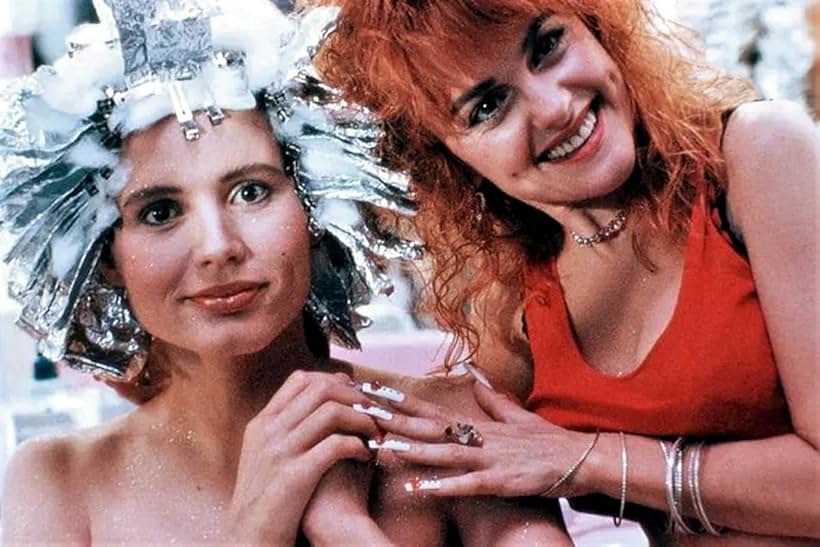 Geena Davis and Julie Brown in Earth Girls Are Easy (1988)