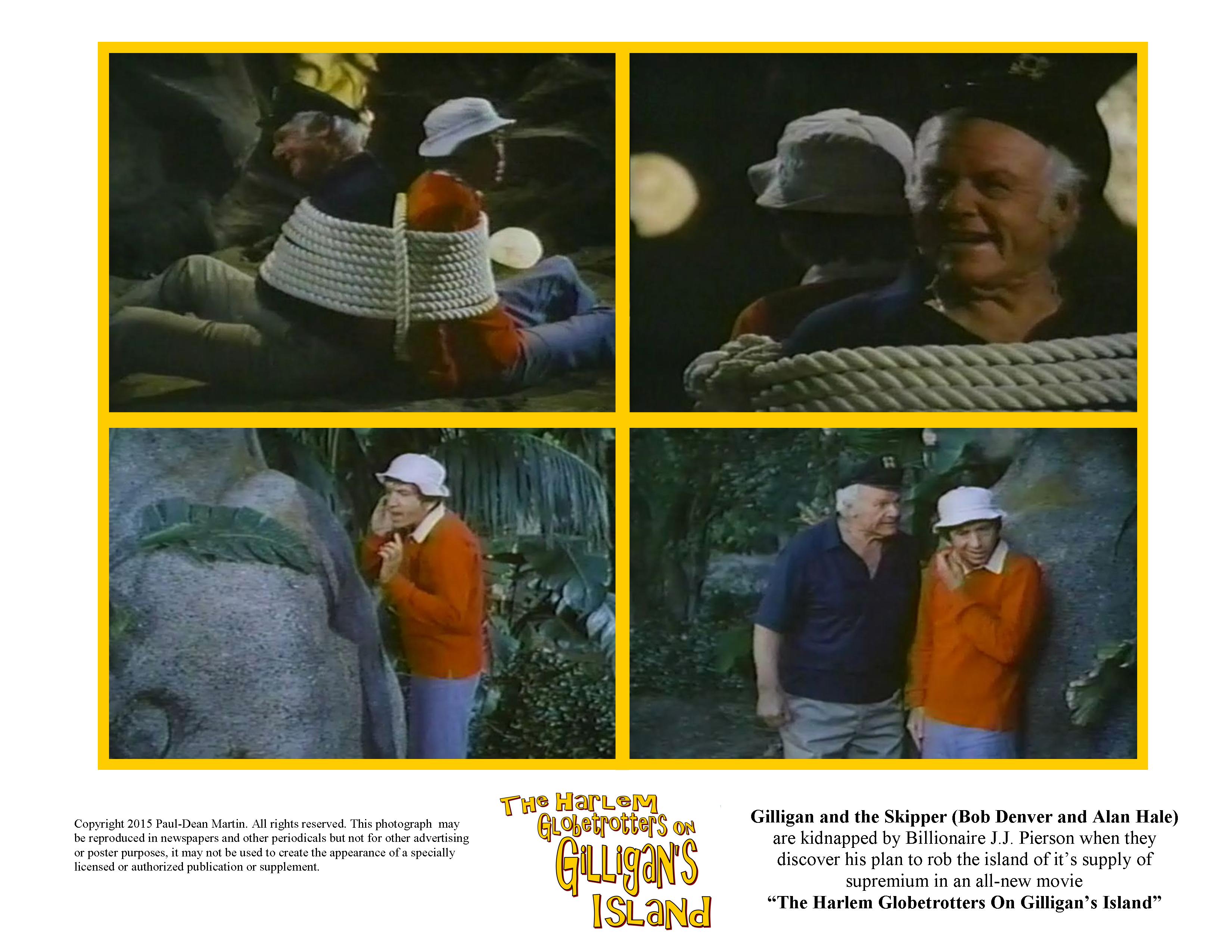 Bob Denver and Alan Hale Jr. in The Harlem Globetrotters on Gilligan's Island (1981)