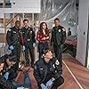 Liv Tyler, Rob Lowe, Erin Karpluk, Mark Elias, Ronen Rubinstein, Brian Michael Smith, and Brianna Baker in 9-1-1: Lone Star (2020)