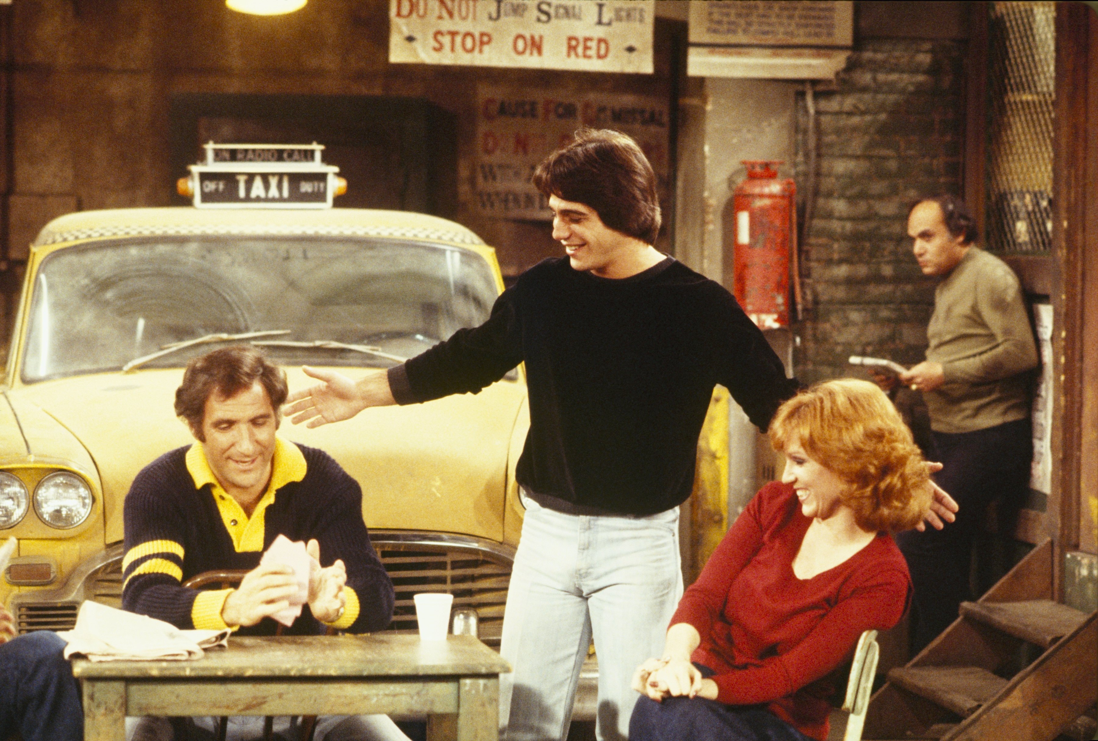 Marilu Henner, Tony Danza, and Judd Hirsch in Taxi (1978)