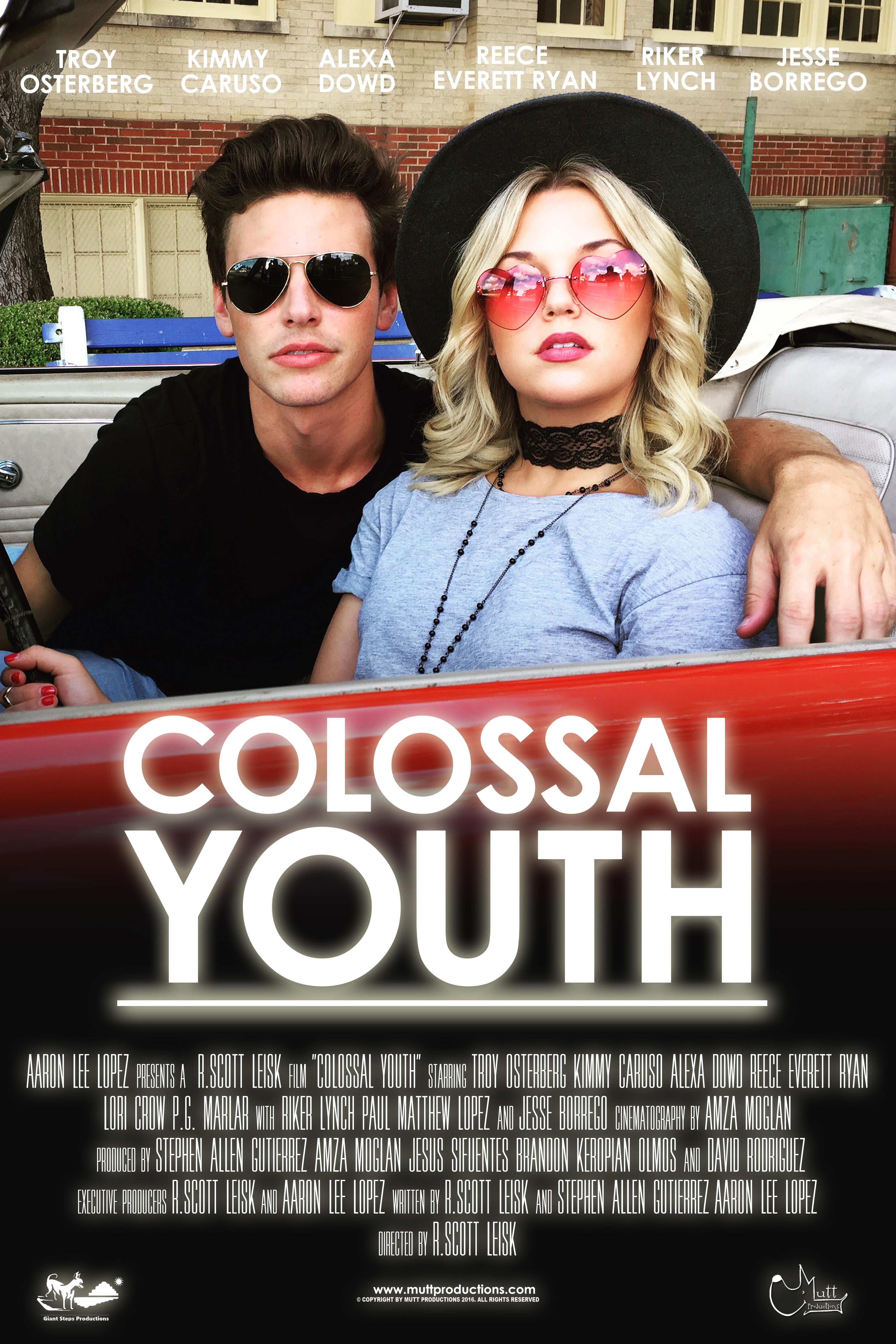 Jesse Borrego, Paul Matthew Lopez, Anastasia Antonia, Riker Lynch, Troy Osterberg, James E. Morris III, Kimmy Caruso, Reece Everett Ryan, Alexa Dowd, P.G. Marlar, Lori Crow, and Valeria Jauregui in Colossal Youth (2018)