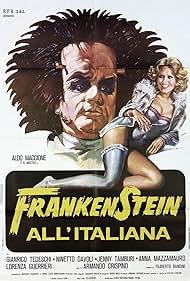 Aldo Maccione and Jenny Tamburi in Frankenstein a la italiana (1975)