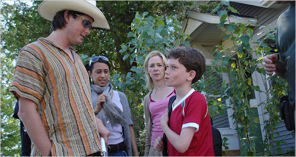 On set directing "Offspring"