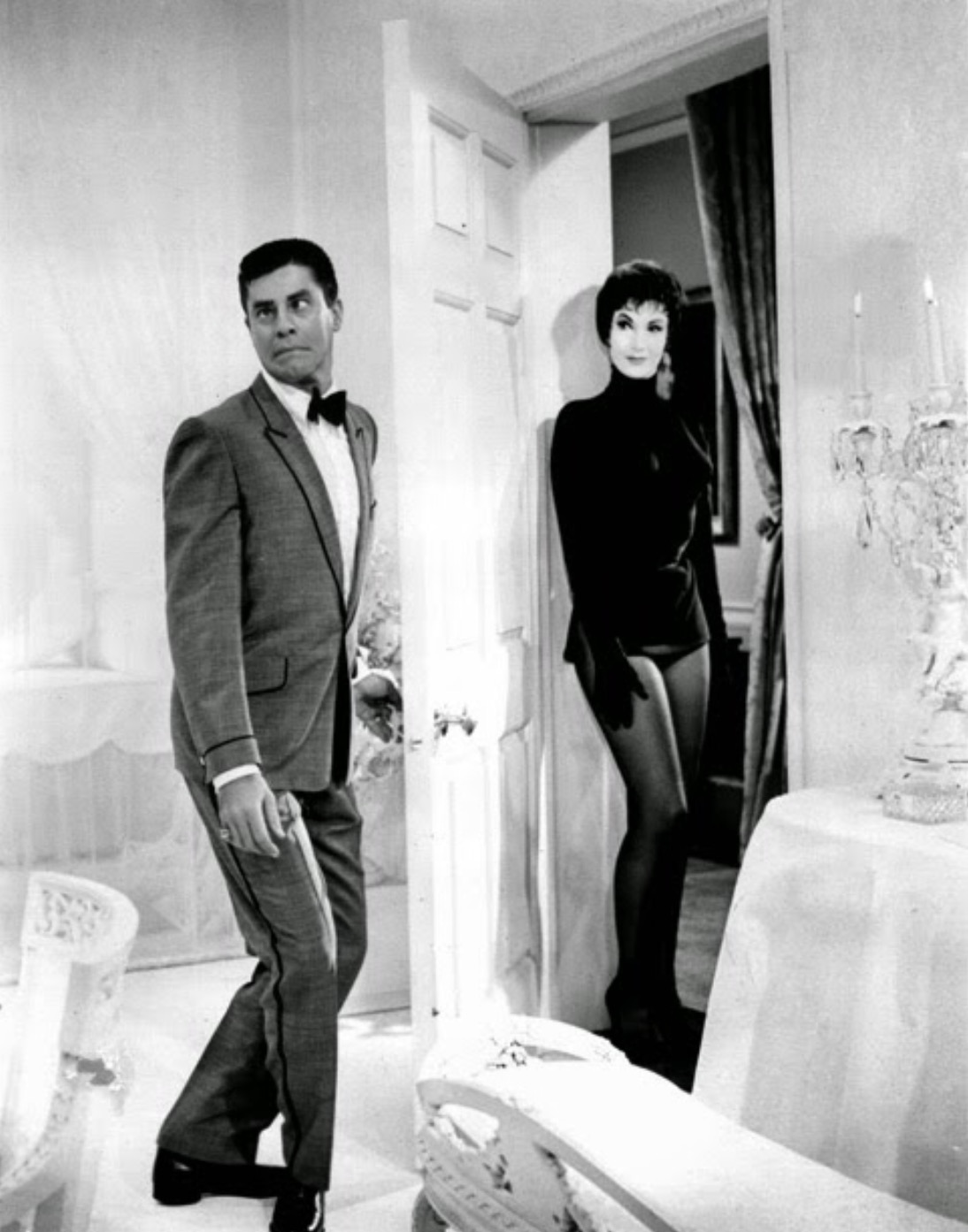 Jerry Lewis and Sylvia Lewis in The Ladies Man (1961)