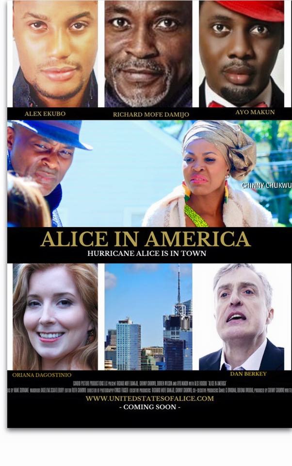 Richard Mofe-Damijo, David Serero, Chinny Chukwu Ahaneku, Julie Chapin, and James Brickhouse in Alice in America (2017)