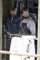 Ross Cook and Jason Statham on the set of Homefront