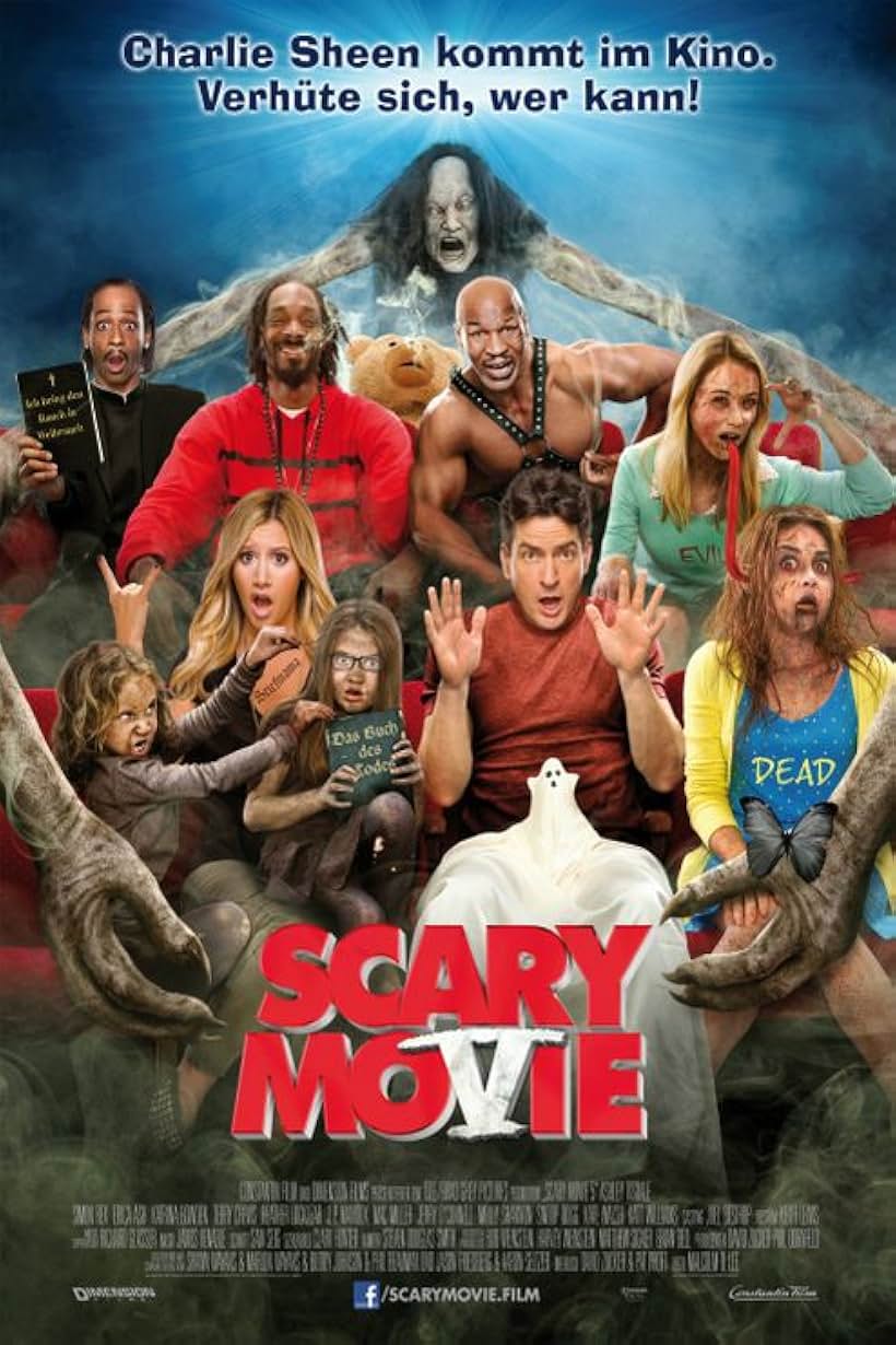 Charlie Sheen, Snoop Dogg, Mike Tyson, Sarah Hyland, Ashley Tisdale, Katt Williams, and Katrina Bowden in Scary Movie 5 (2013)