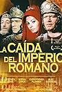 Alec Guinness, Sophia Loren, Stephen Boyd, and Christopher Plummer in La caída del Imperio romano (1964)