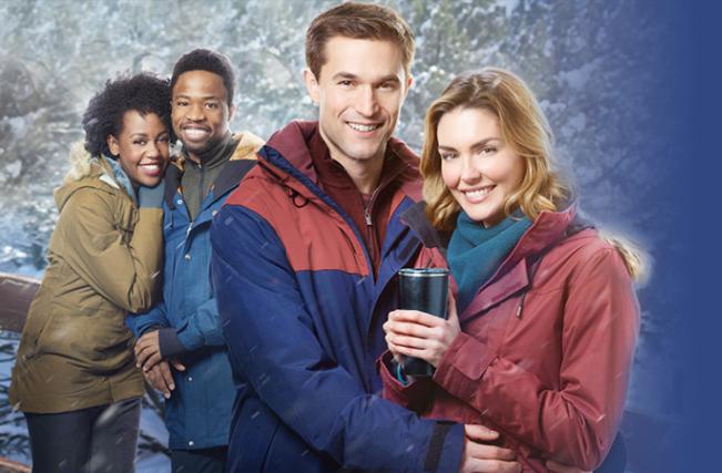 Rukiya Bernard, Taylor Cole, Dewshane Williams, and Jack Turner in One Winter Weekend (2018)