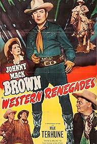 Jane Adams, Johnny Mack Brown, Hugh Prosser, and Max Terhune in Western Renegades (1949)