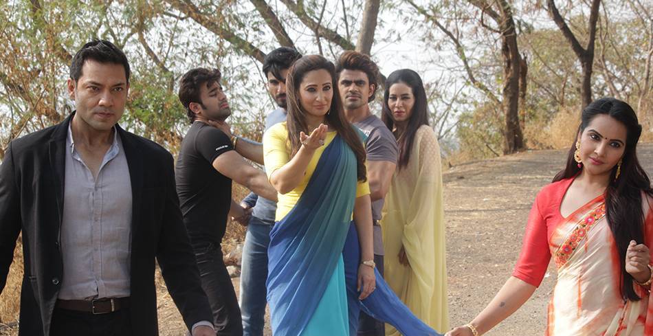 Amit Dhawan, Rakshanda Khan, Mreenal Deshraj, Ankit Mohan, Geetanjali Mishra, Pearl V Puri, and Puneett Chouksey in Naagin (2015)