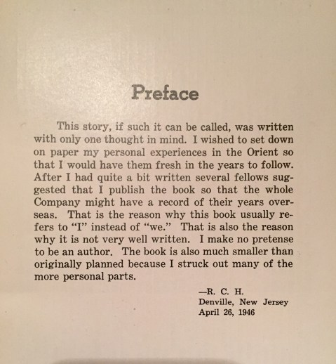 Typeset author's preface page of an old journal from 1946