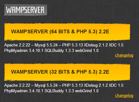 Download WampServer Screen