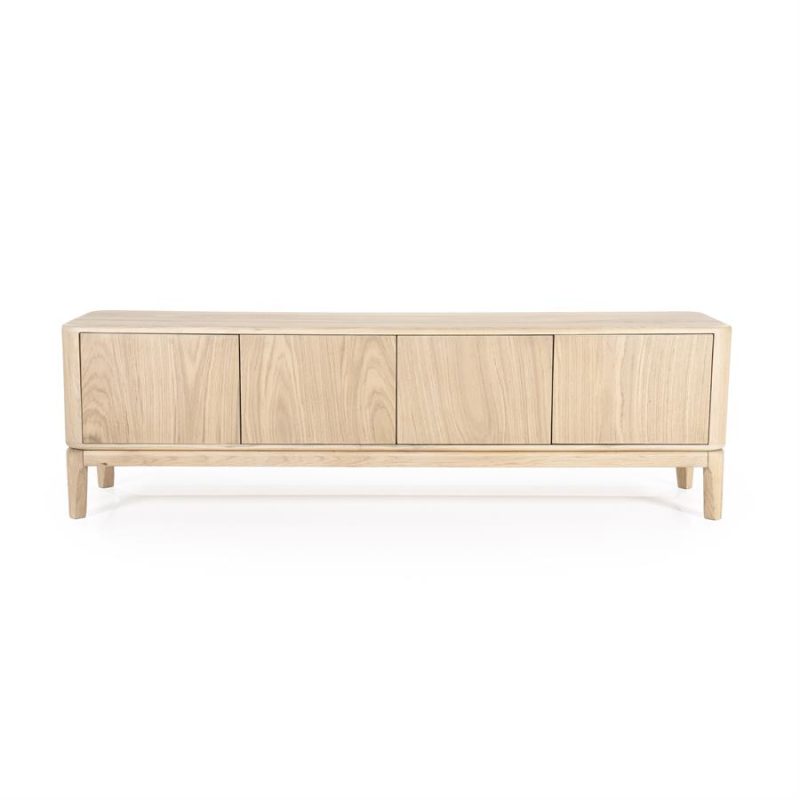 Tv meubel Harvey 4 deurs Naturel Eikenhout/Veneer 170 cm