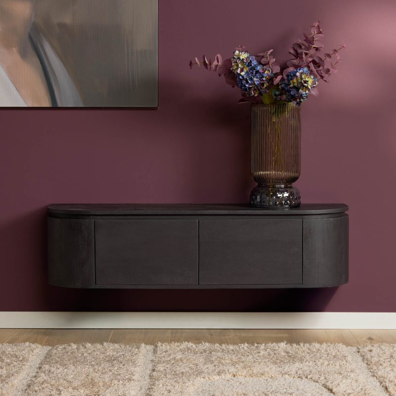 Tv-meubel Excellent Zwart Mangohout 120 cm