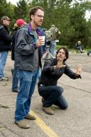 A SERIOUS MAN, from left: writer/directors Ethan Coen, Joel Coen, on set, 2009. ph: Wilson Webb/©Focus Features