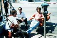 INTOLERABLE CRUELTY, Screenwriter Ethan Coen, producer Brian Grazer, director Joel Coen on the set, 2003, (c) Universal