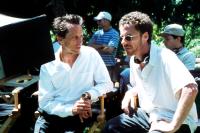 INTOLERABLE CRUELTY, Producer Brian Grazer, Director Ethan Coen, on set, 2003, (c) Universal