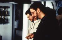 FARGO, screenwriters and director Ethan Coen, Joel Coen on set, 1996, (c) Gramercy Pictures