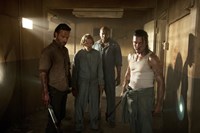 The Walking Dead, from left: Andrew Lincoln, Lew Temple, Vincent Ward, Nick Gomez, 'Sick', Season 3, Ep. #2, 10/21/2012, ©AMC