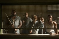 The Walking Dead, from left: Theodus Crane, Vincent Ward, Lew Temple, Markice Moore, Nick Gomez, 'Seed', Season 3, Ep. #1, 10/14/2012, ©AMC