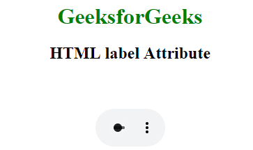 HTML label attribute