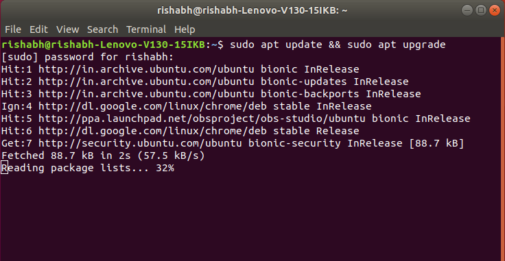 updating system repository