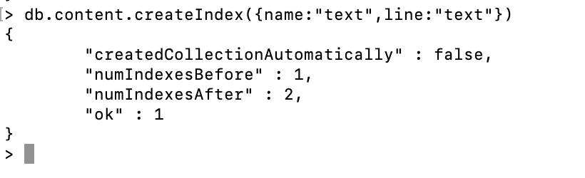 create index