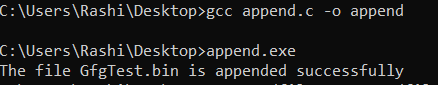append binary