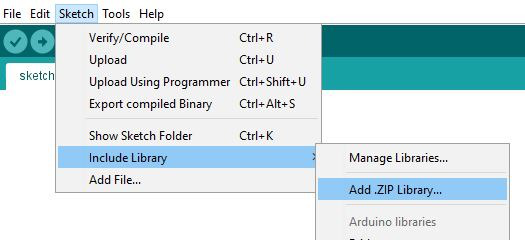 Import arduino library