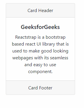 ReactJS MDBootstrap Card Component