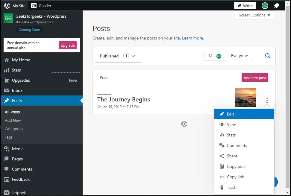  archive posts in WordPress