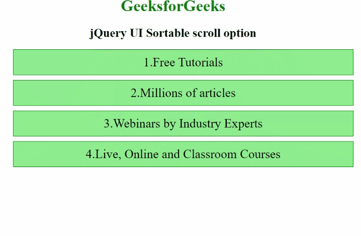 jQuery UI Sortable scroll Option