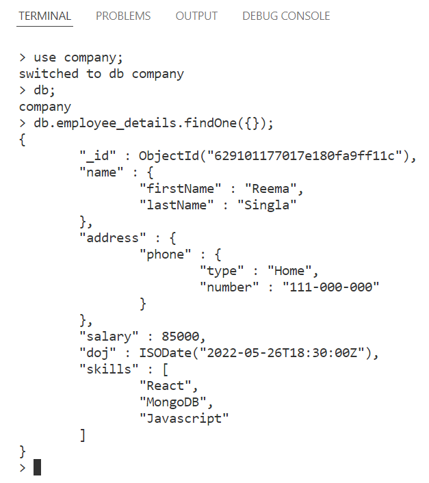 Using-findOne-method
