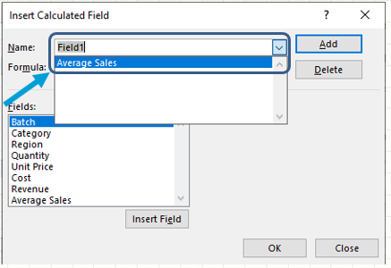 Selecting-calculated-field-to-delete