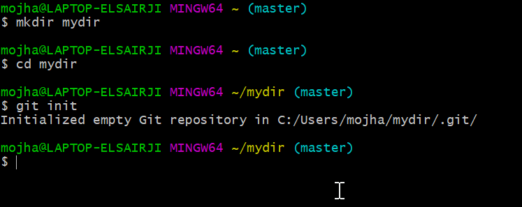 Creating-empty-directory-named-mydir