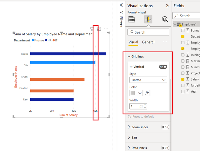 Power BI - Format Clustered Bar Chart