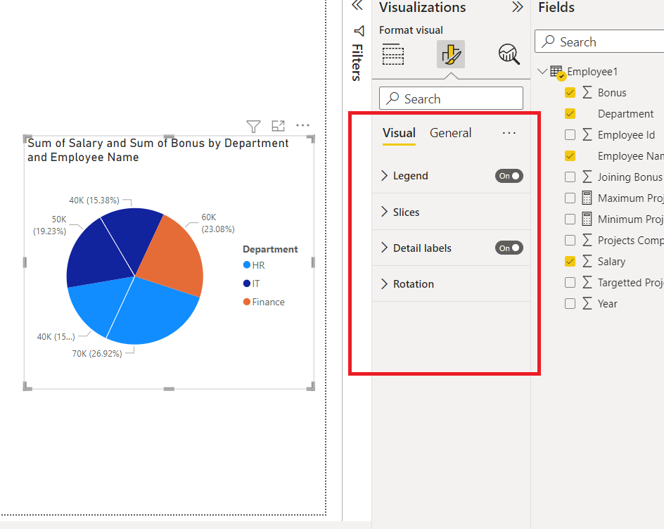 Power BI - Format Pie Chart
