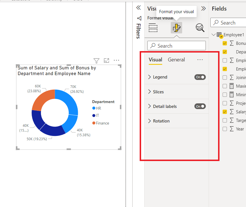 Power BI - How to Format Donut Chart?