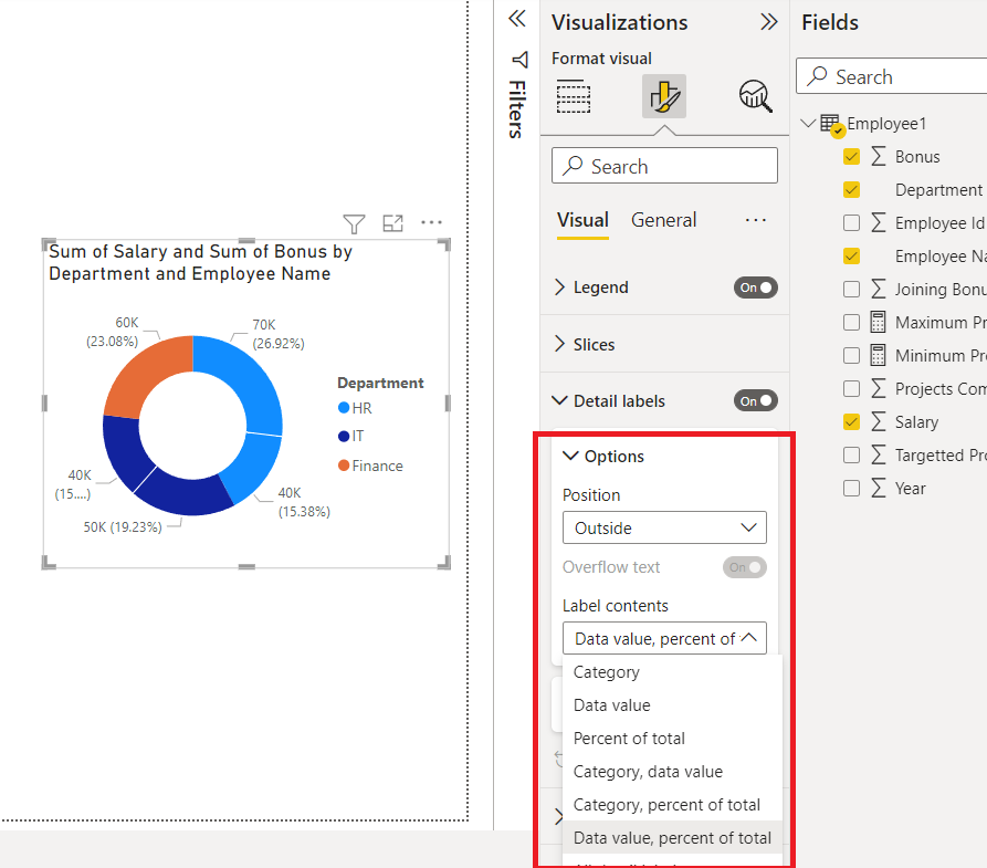 Power BI - How to Format Donut Chart?
