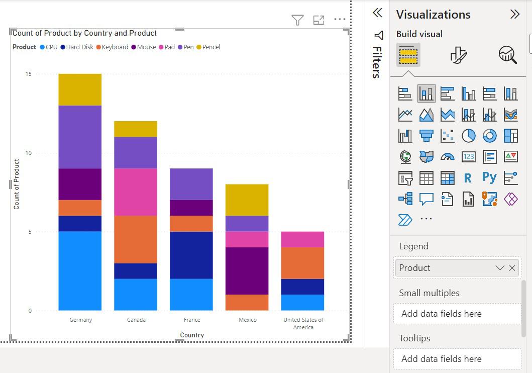 Power BI - How to Create a Stacked Column Chart