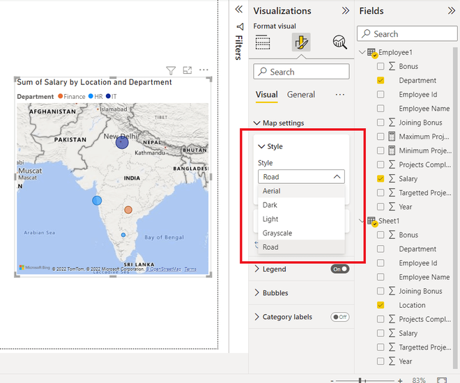 Power BI - How to Format Map
