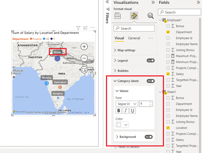 Power BI - How to Format Map