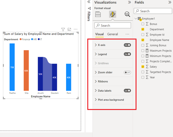 Power BI - Format Ribbon Chart