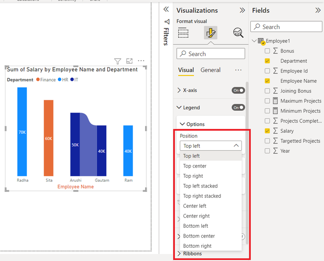 Power BI - Format Ribbon Chart
