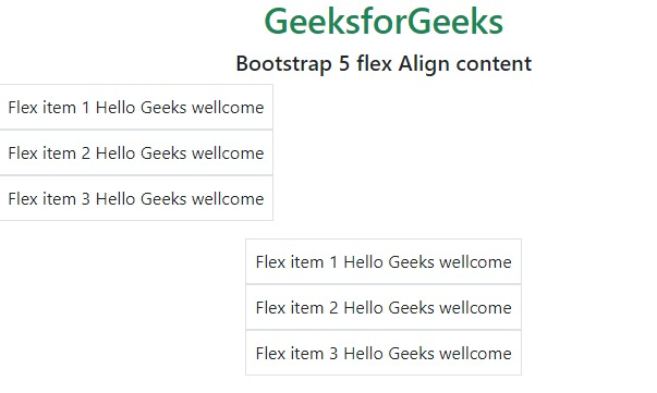 Bootstrap 5 Flex Align Content