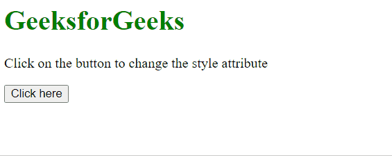 How to change style attribute of an element dynamically using JavaScript ?