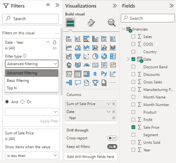 Filtering-Options